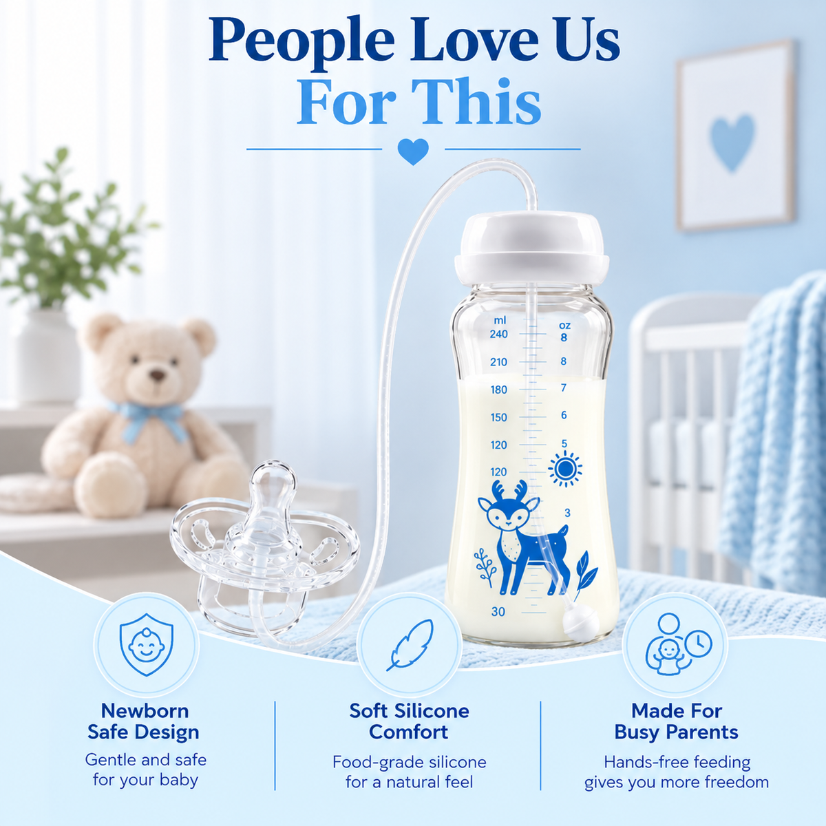 Hands-Free Baby Bottle